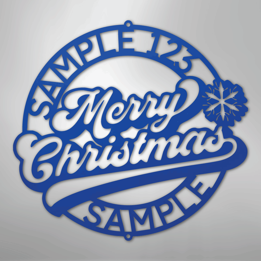 Christmas Ring Monogram - Steel Sign