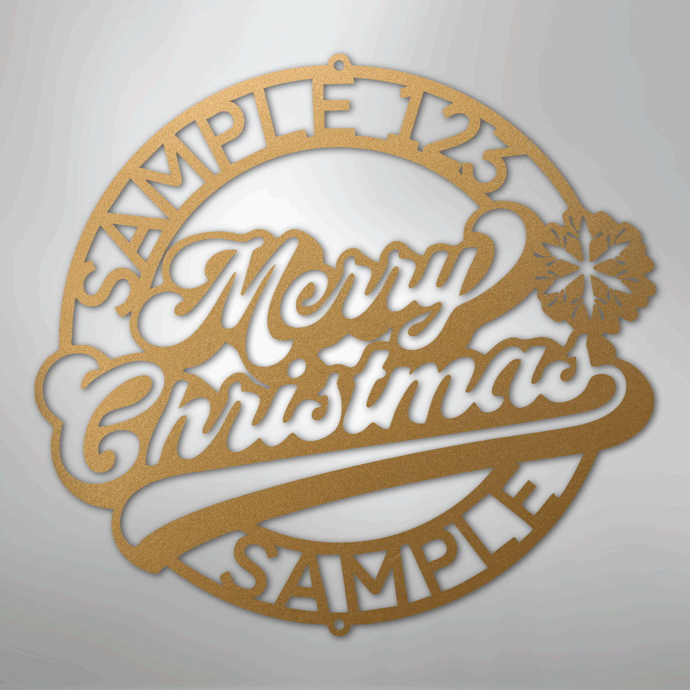 Christmas Ring Monogram - Steel Sign