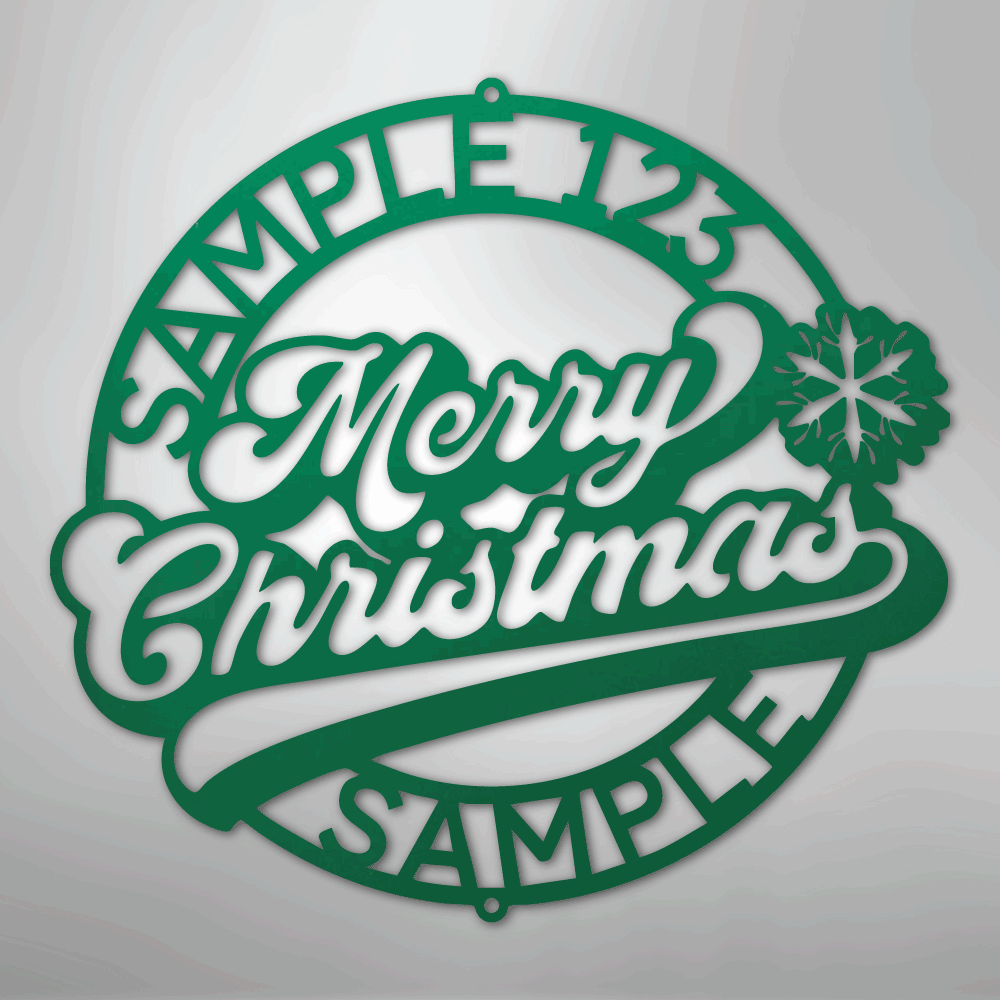 Christmas Ring Monogram - Steel Sign