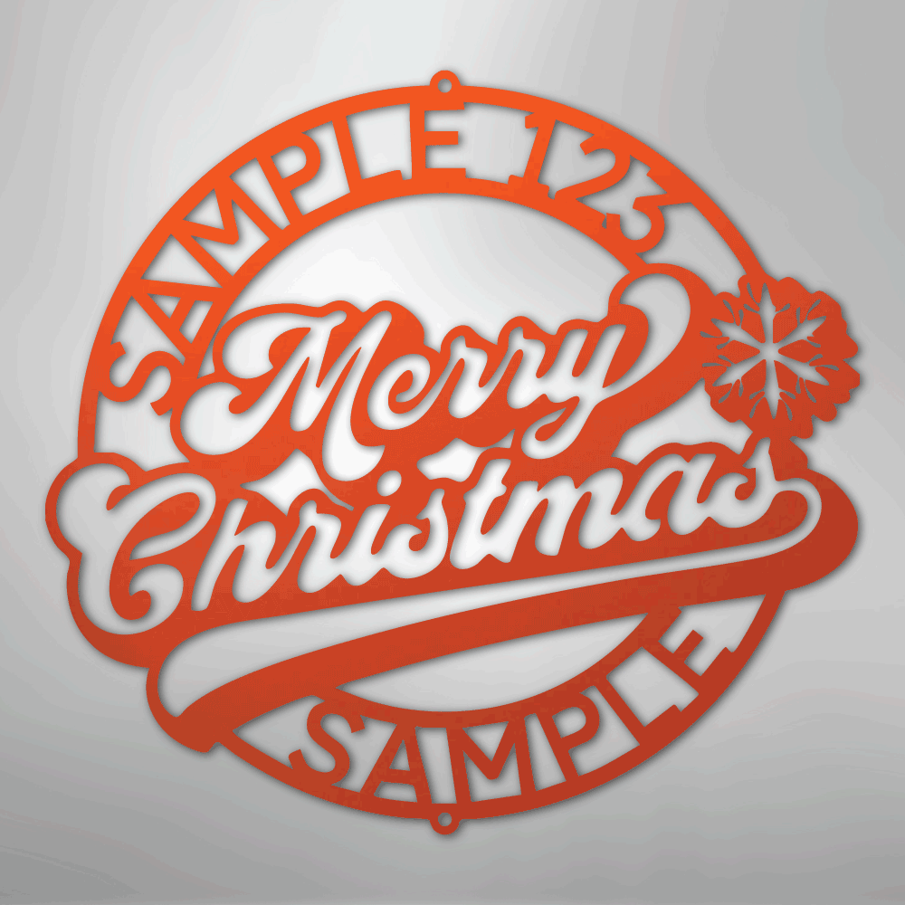 Christmas Ring Monogram - Steel Sign