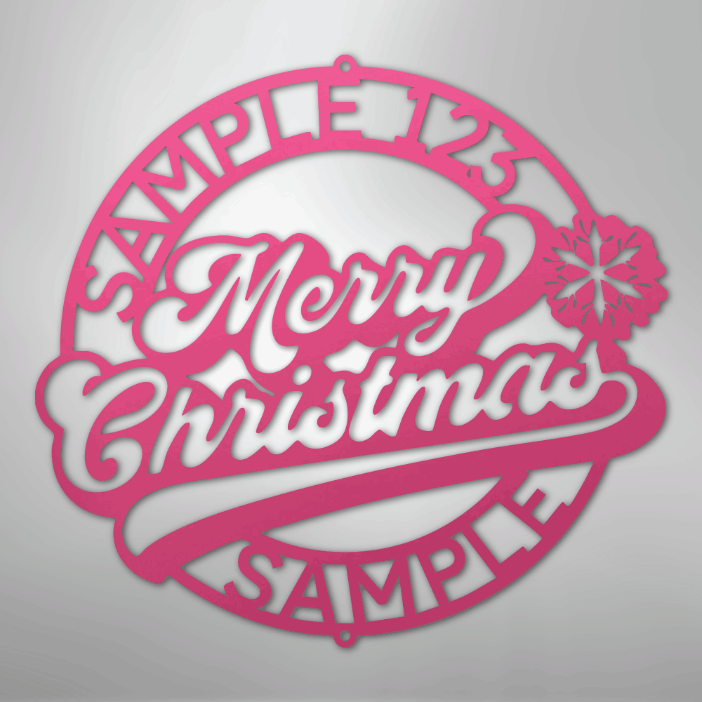 Christmas Ring Monogram - Steel Sign