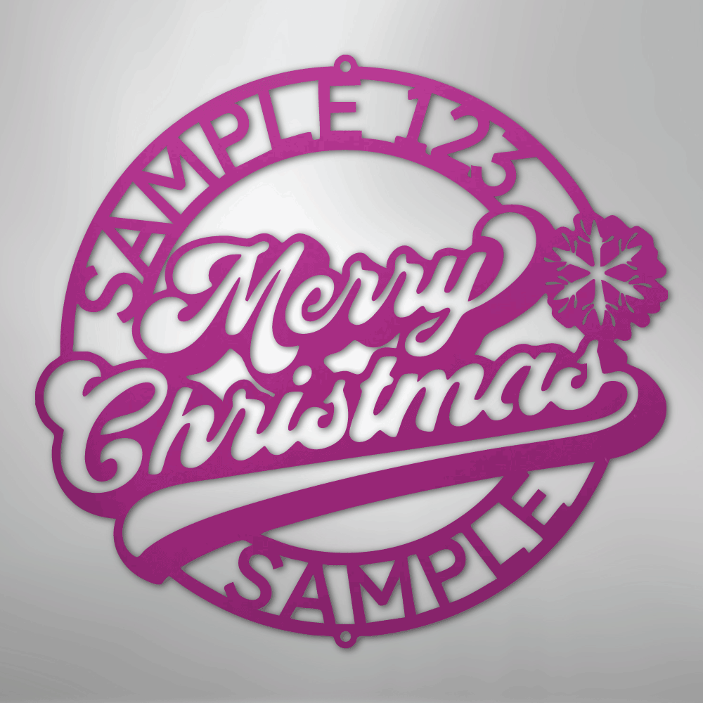 Christmas Ring Monogram - Steel Sign