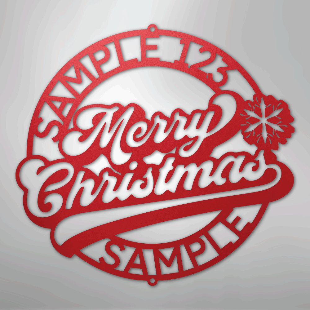 Christmas Ring Monogram - Steel Sign