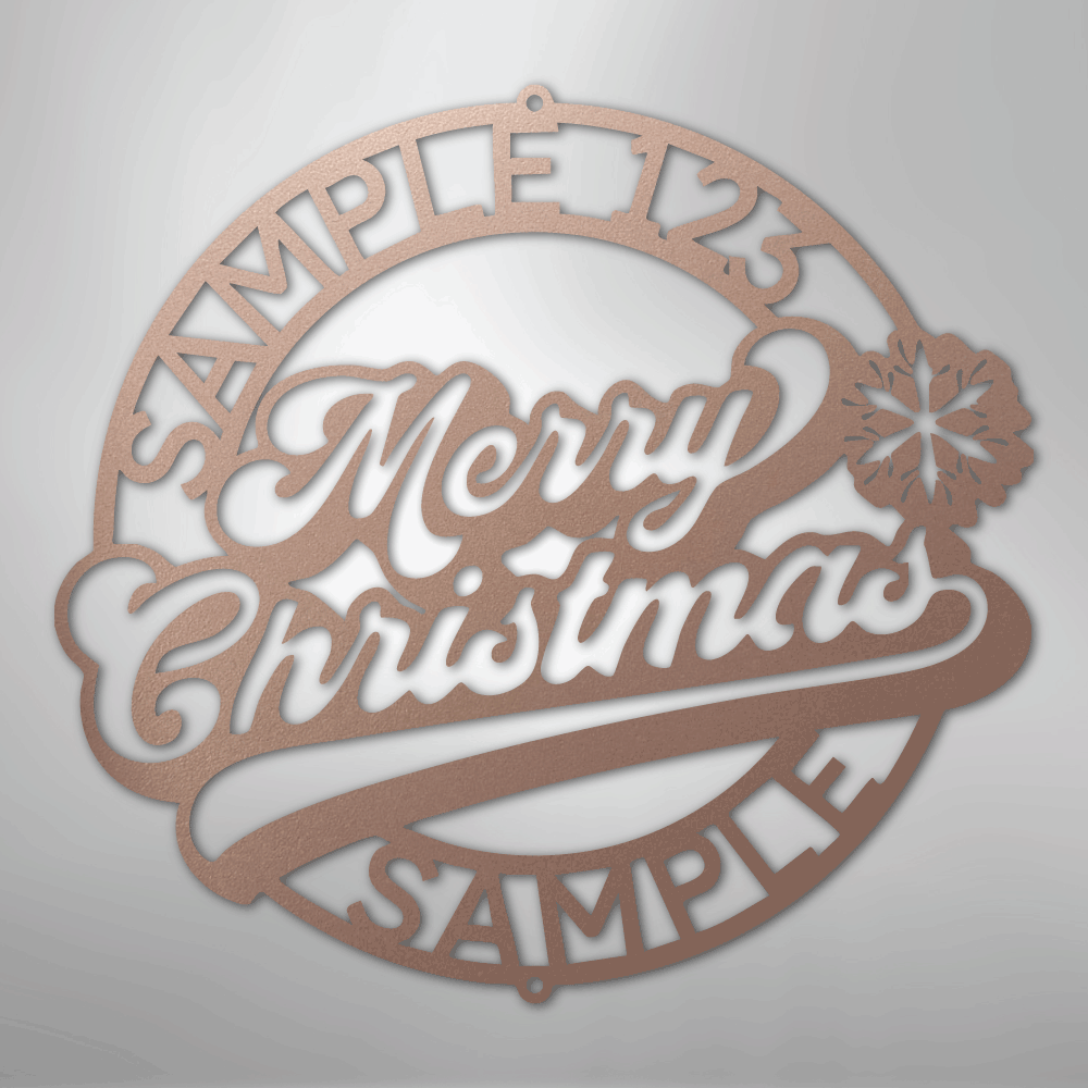 Christmas Ring Monogram - Steel Sign