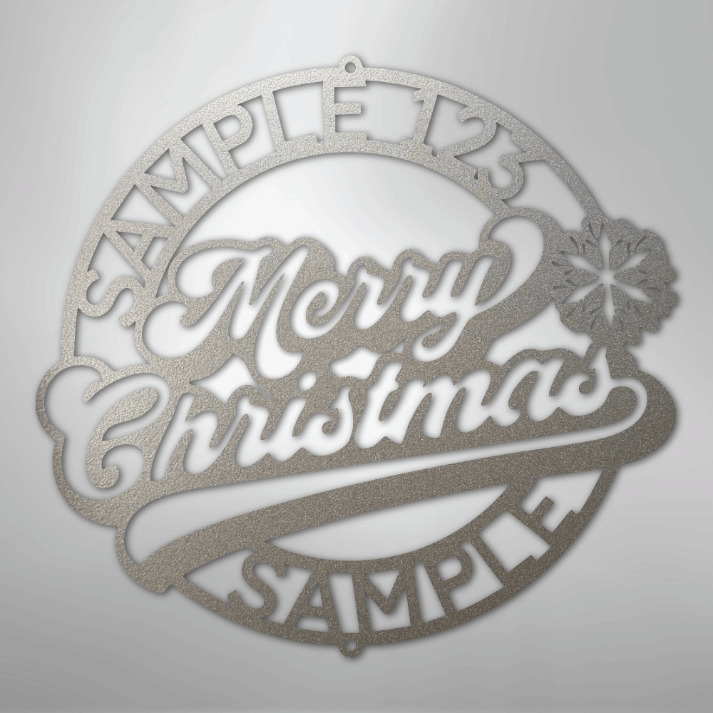 Christmas Ring Monogram - Steel Sign