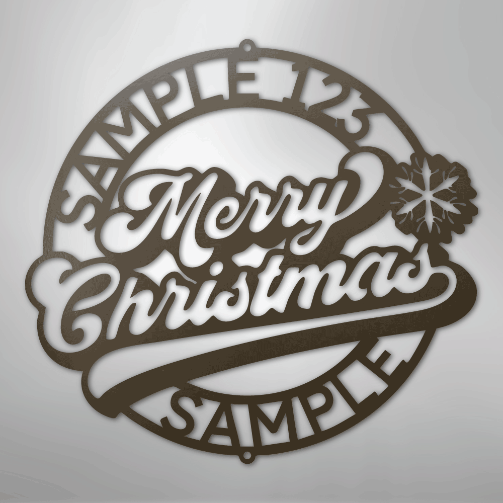 Christmas Ring Monogram - Steel Sign