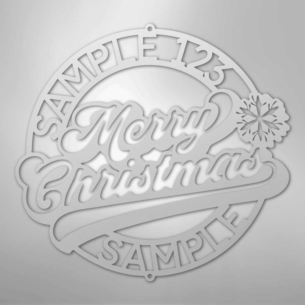 Christmas Ring Monogram - Steel Sign
