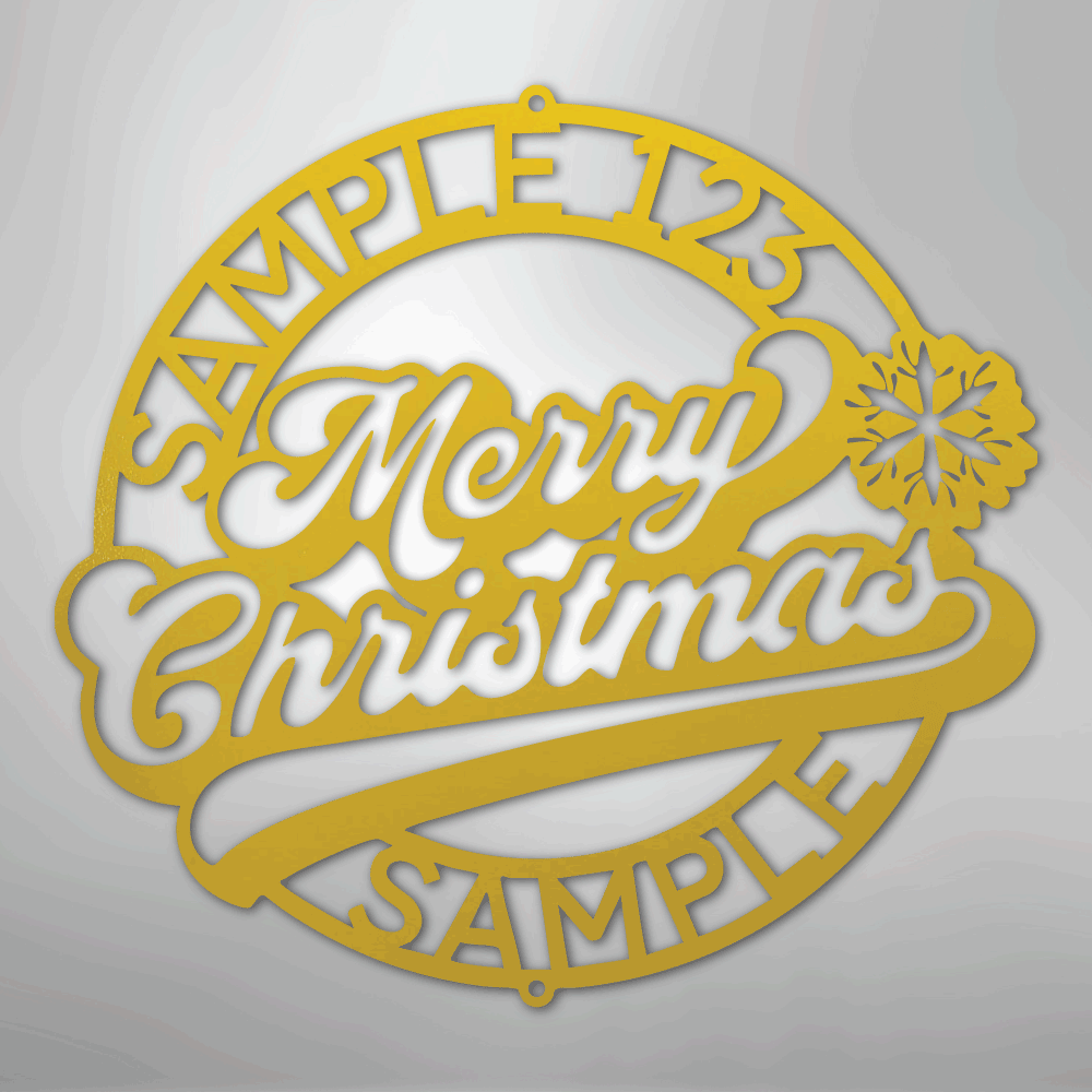 Christmas Ring Monogram - Steel Sign