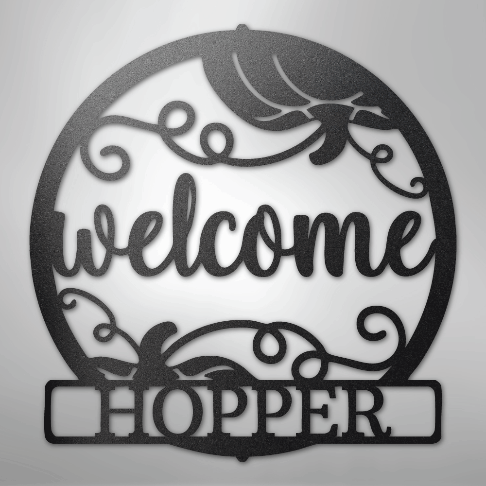 Welcome Fall Monogram - Steel Sign
