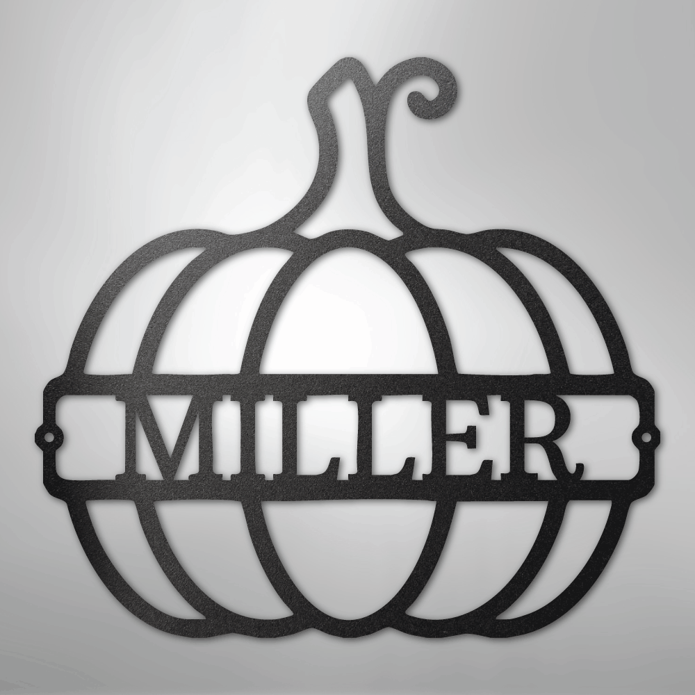 Big Pumpkin Monogram - Steel Sign