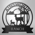 Ranch Sun Set Monogram - Steel sign