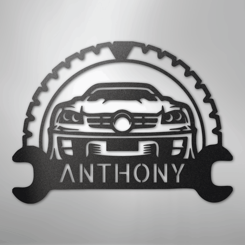 Classic Car Monogram - Steel Sign