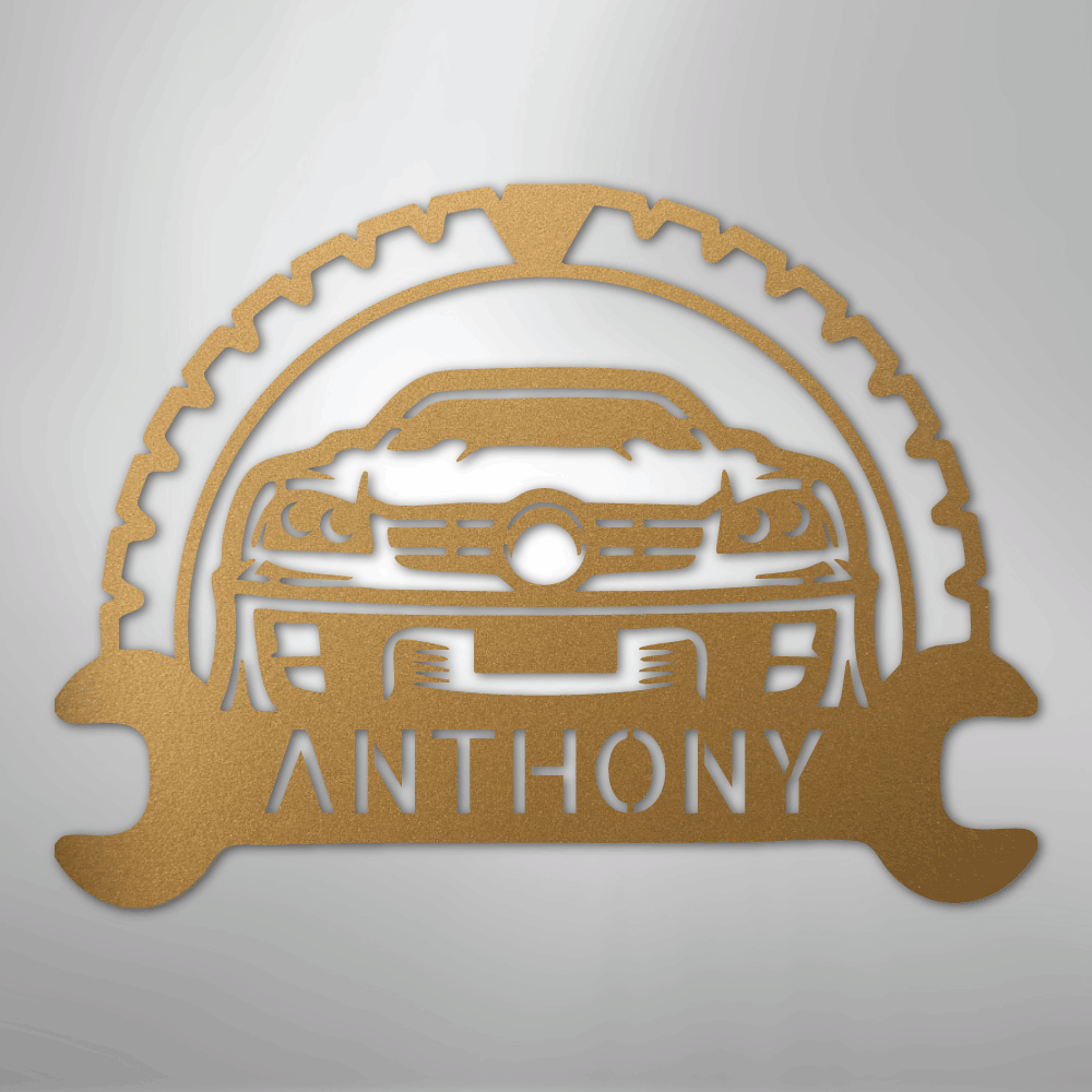 Classic Car Monogram - Steel Sign