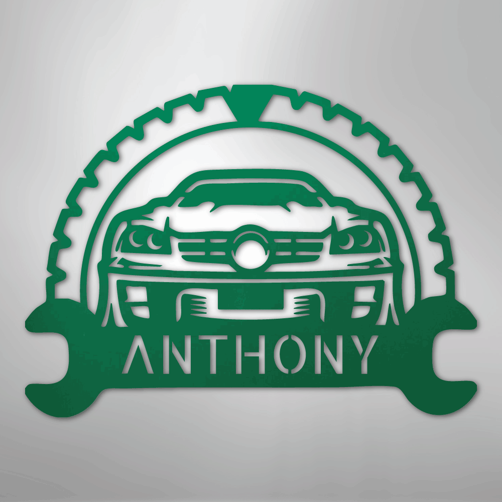Classic Car Monogram - Steel Sign