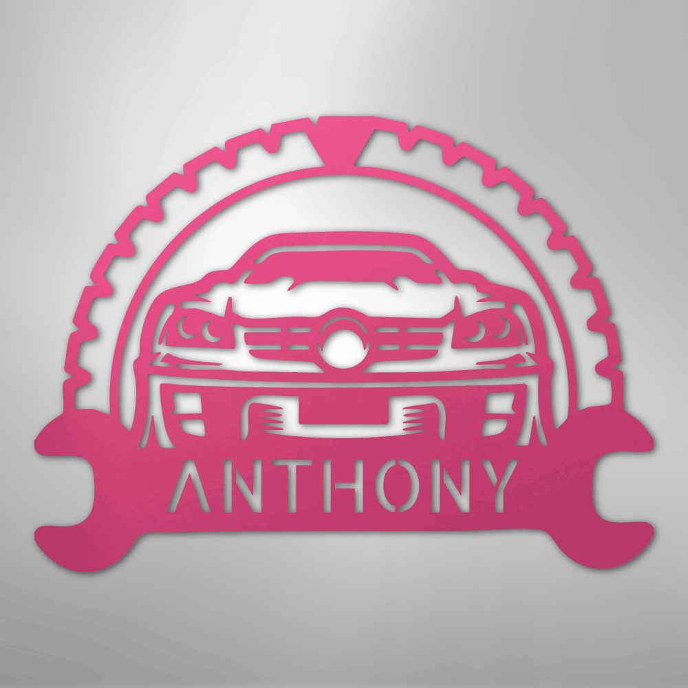Classic Car Monogram - Steel Sign