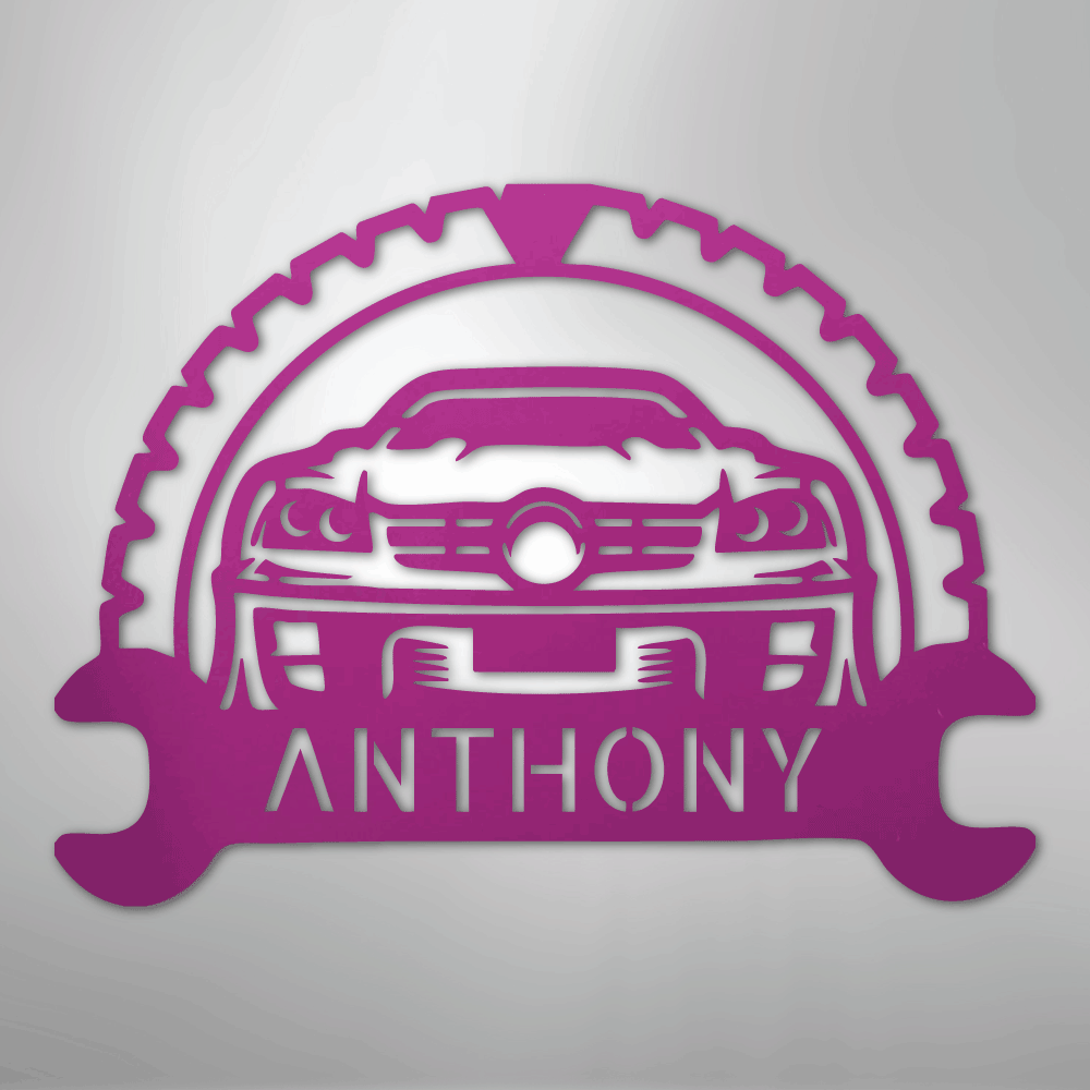 Classic Car Monogram - Steel Sign