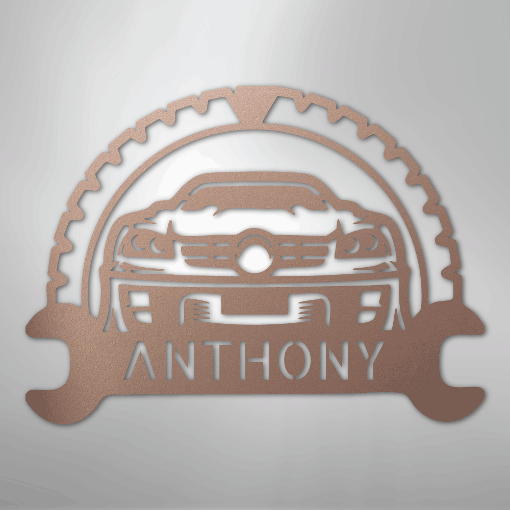 Classic Car Monogram - Steel Sign