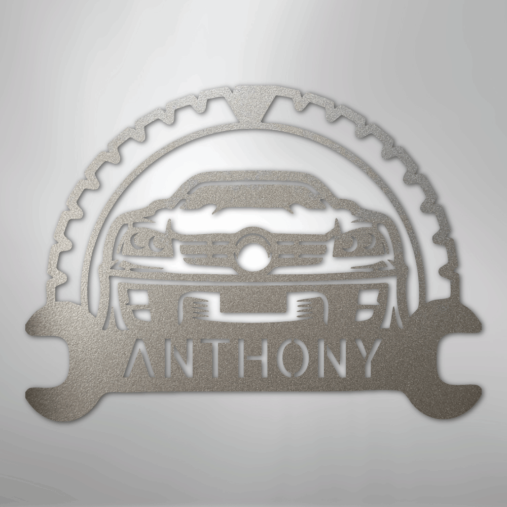 Classic Car Monogram - Steel Sign
