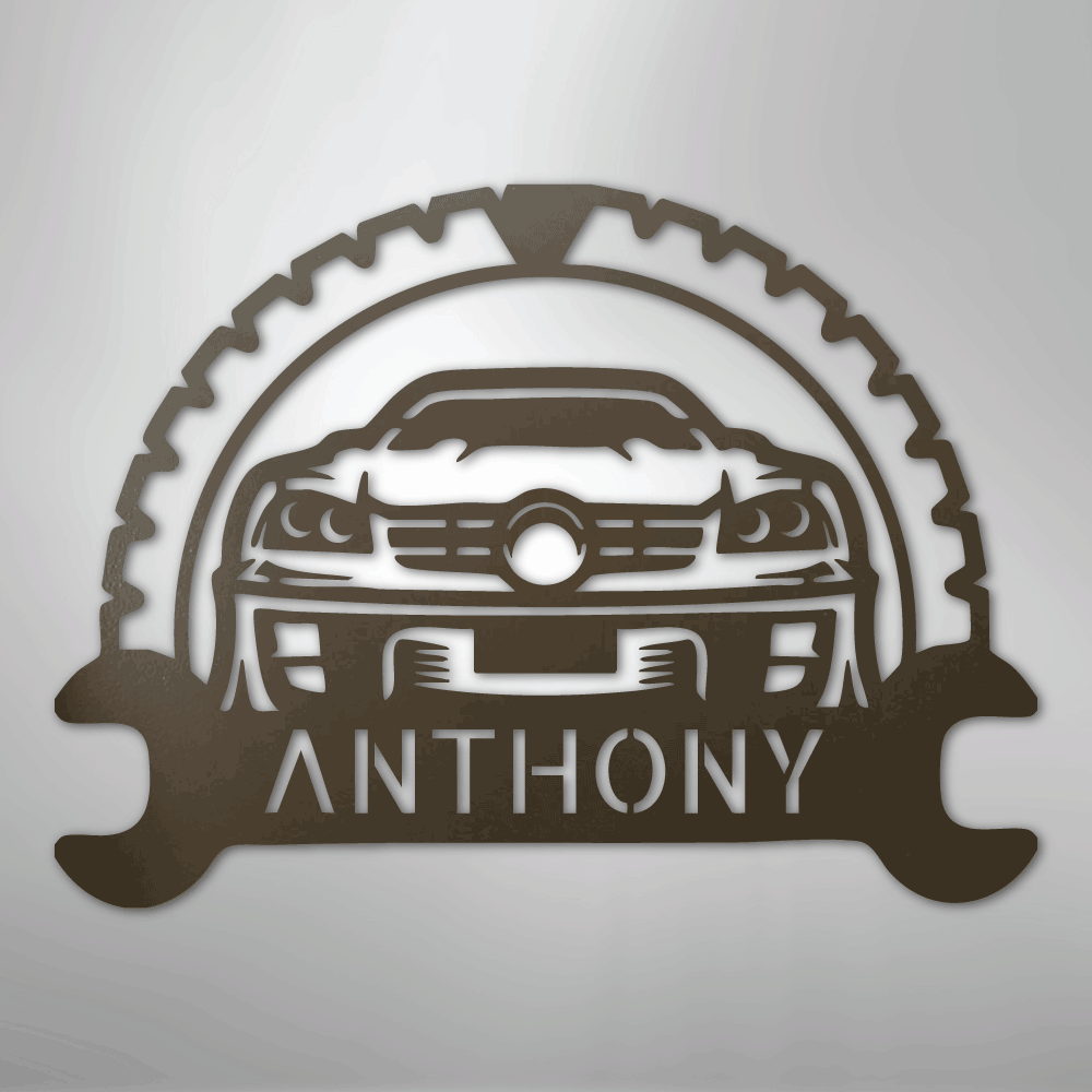 Classic Car Monogram - Steel Sign