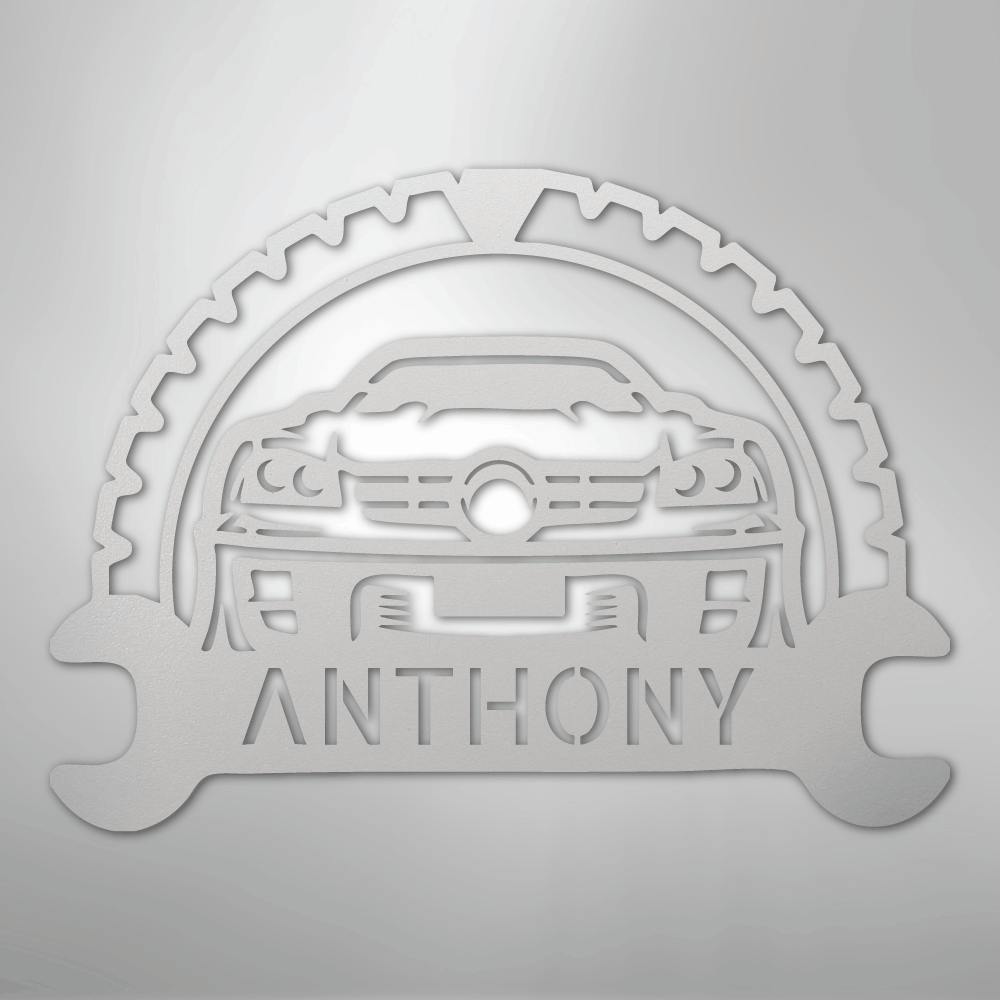 Classic Car Monogram - Steel Sign