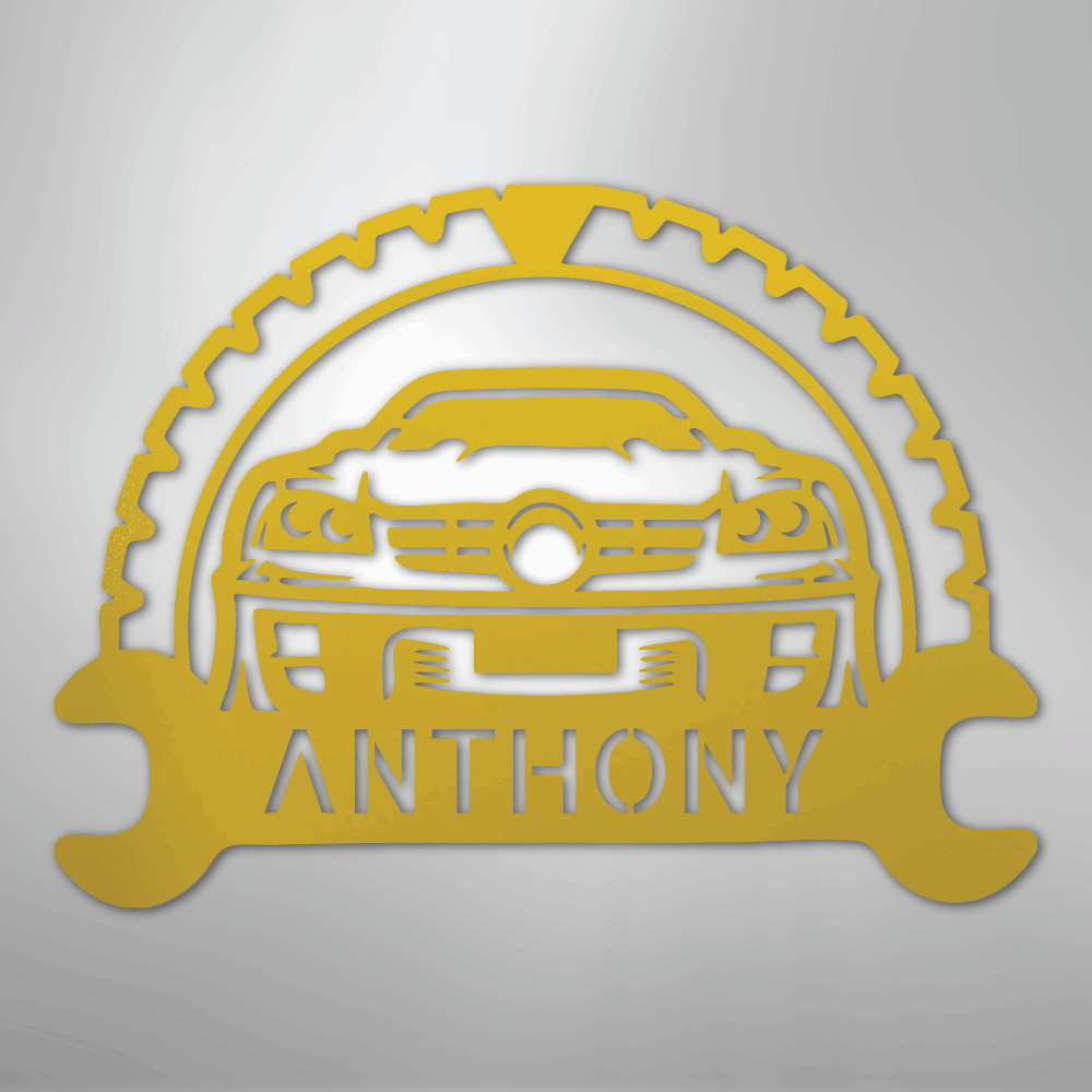Classic Car Monogram - Steel Sign