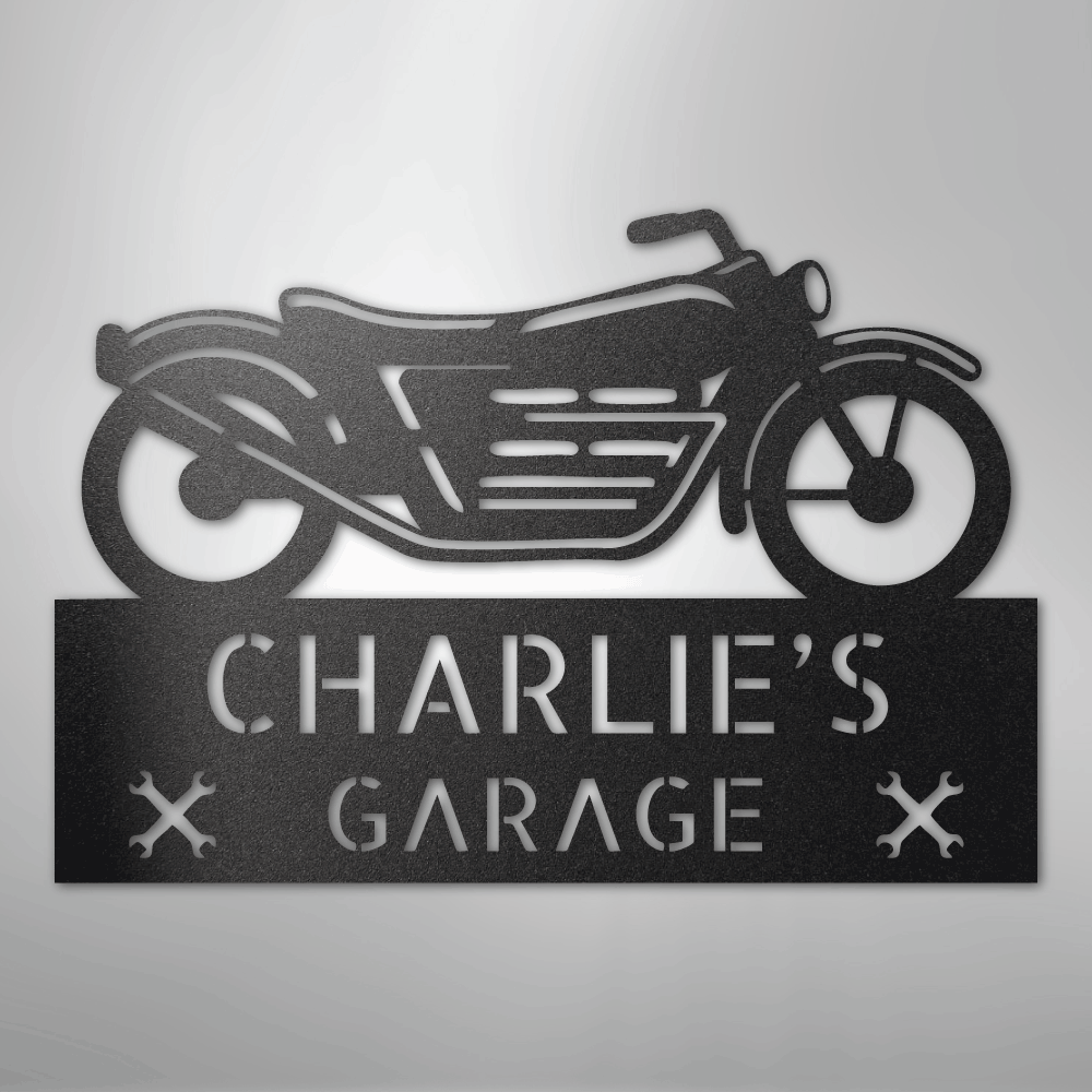 Motorcycle Adventure Monogram - Steel Sign