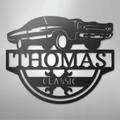 Timeless Car Monogram - Steel Sign