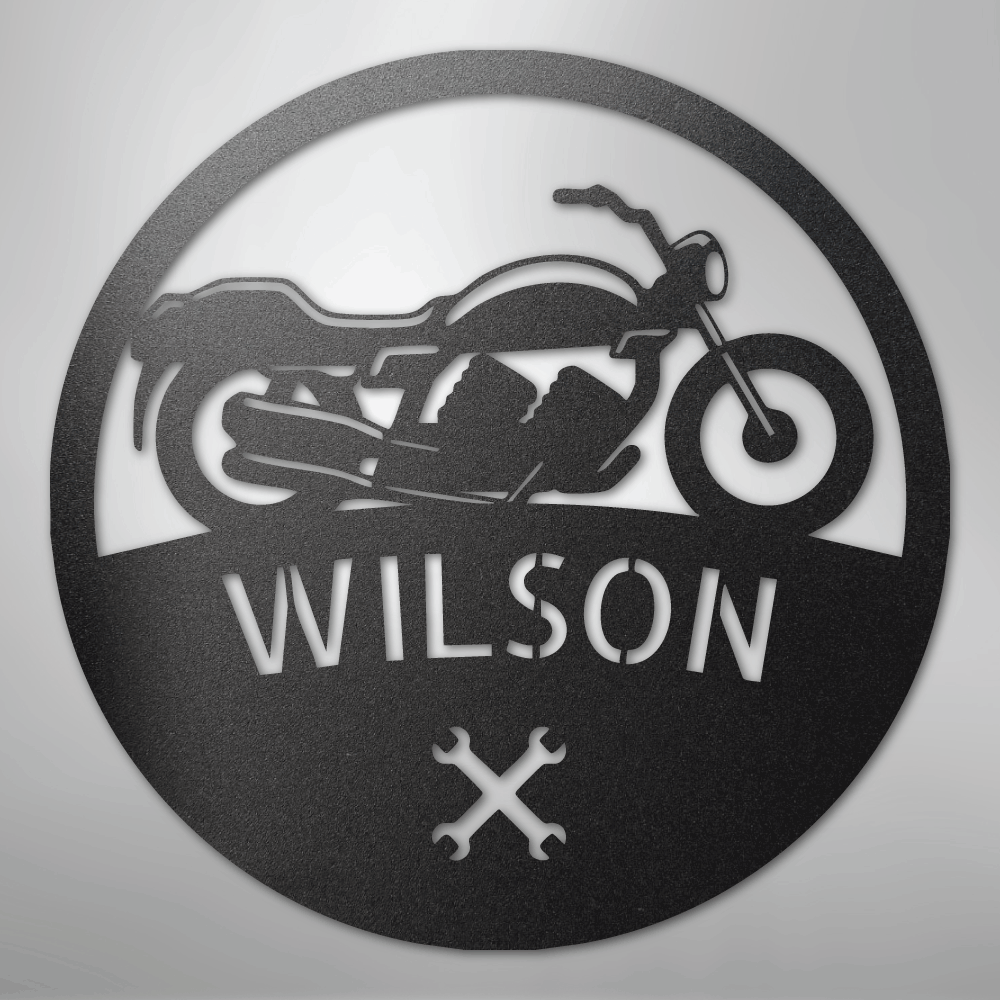 Motorcycle Master Monogram - Steel Sign