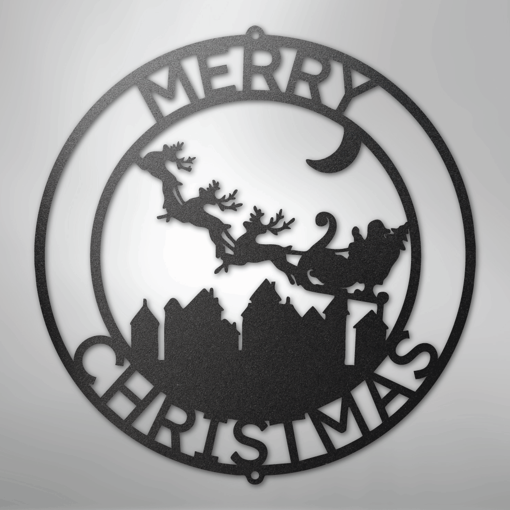 Santas Delivery Monogram - Steel Sign