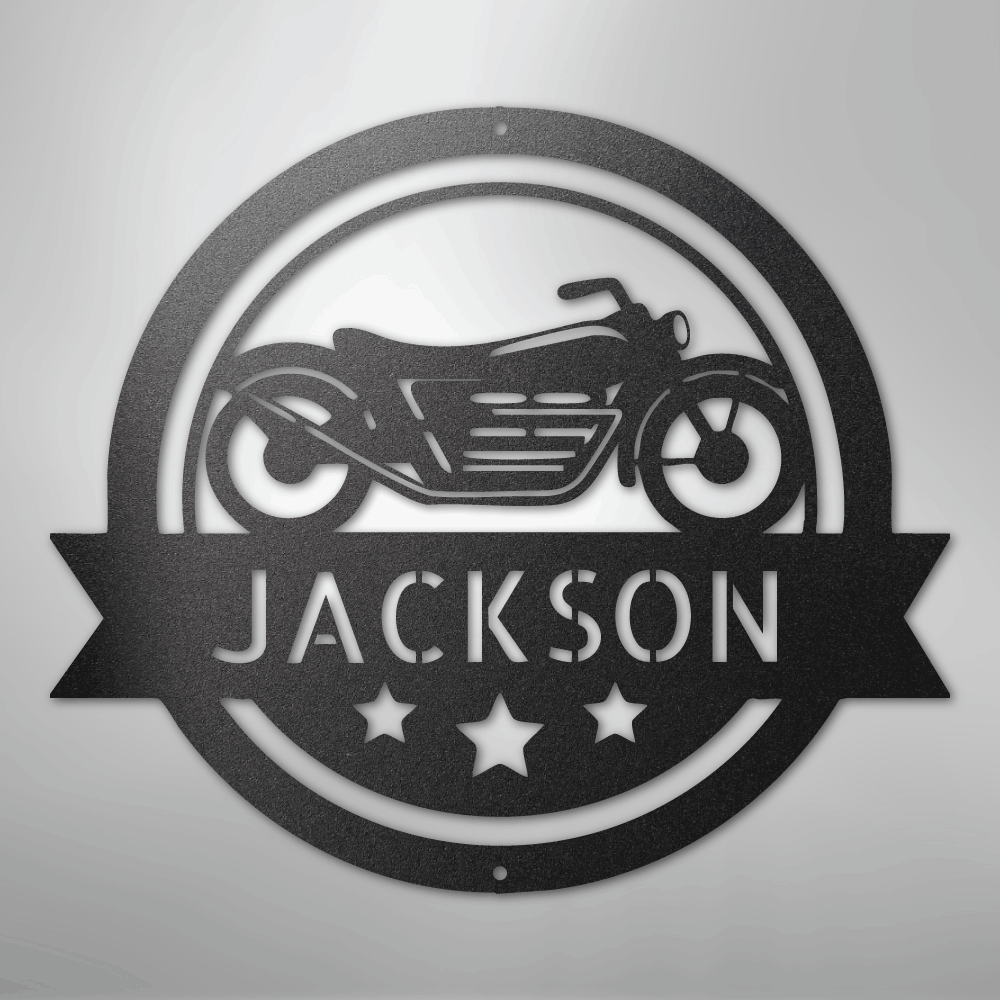 Motorcycle Specialist Monogram - Steel Sign