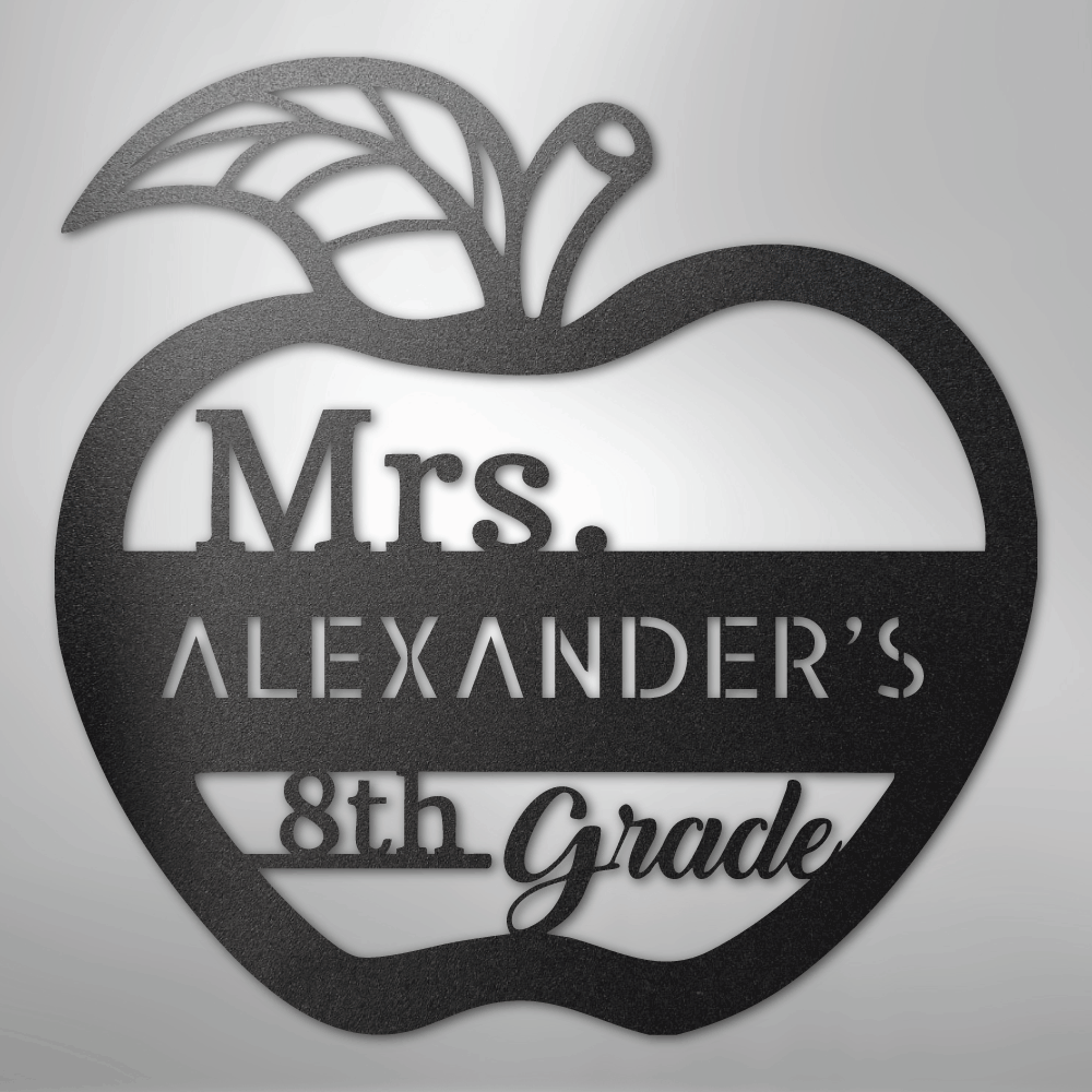 Teacher Appreciation Monogram - Steel Sign