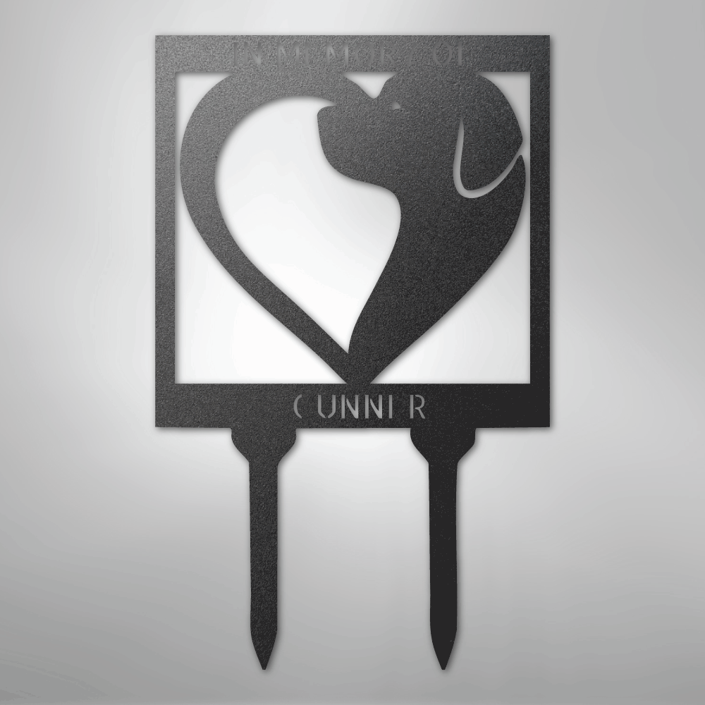 Dog Love Stake - Steel Sign