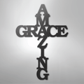 Amazing Grace Cross - Steel Sign