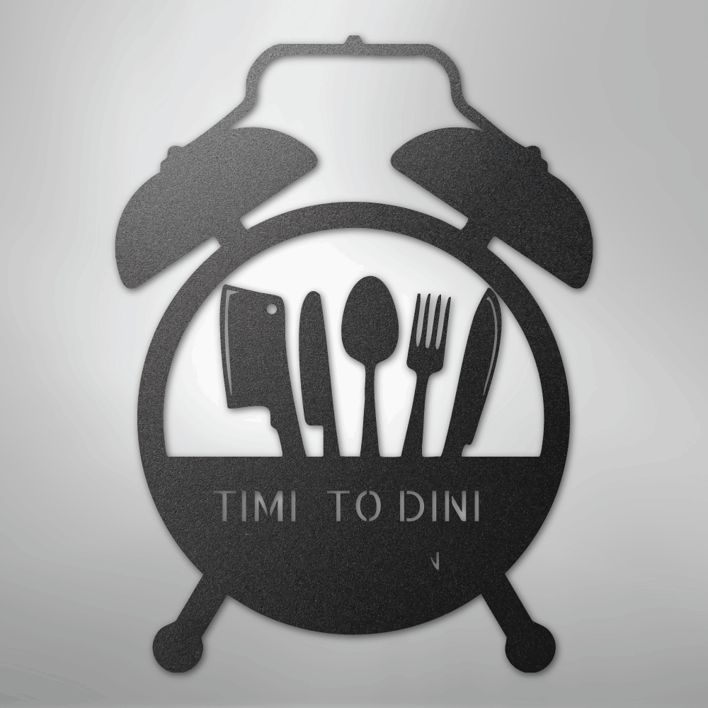 Food Time Monogram - Steel Sign