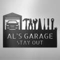 Master Of The Garage Monogram - Steel Sign