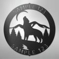 Howling Wolf Monogram - Steel Sign