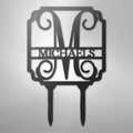 Vine Stake Monogram - Steel Sign