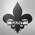 Classic Fleur De Lis Monogram - Steel Sign