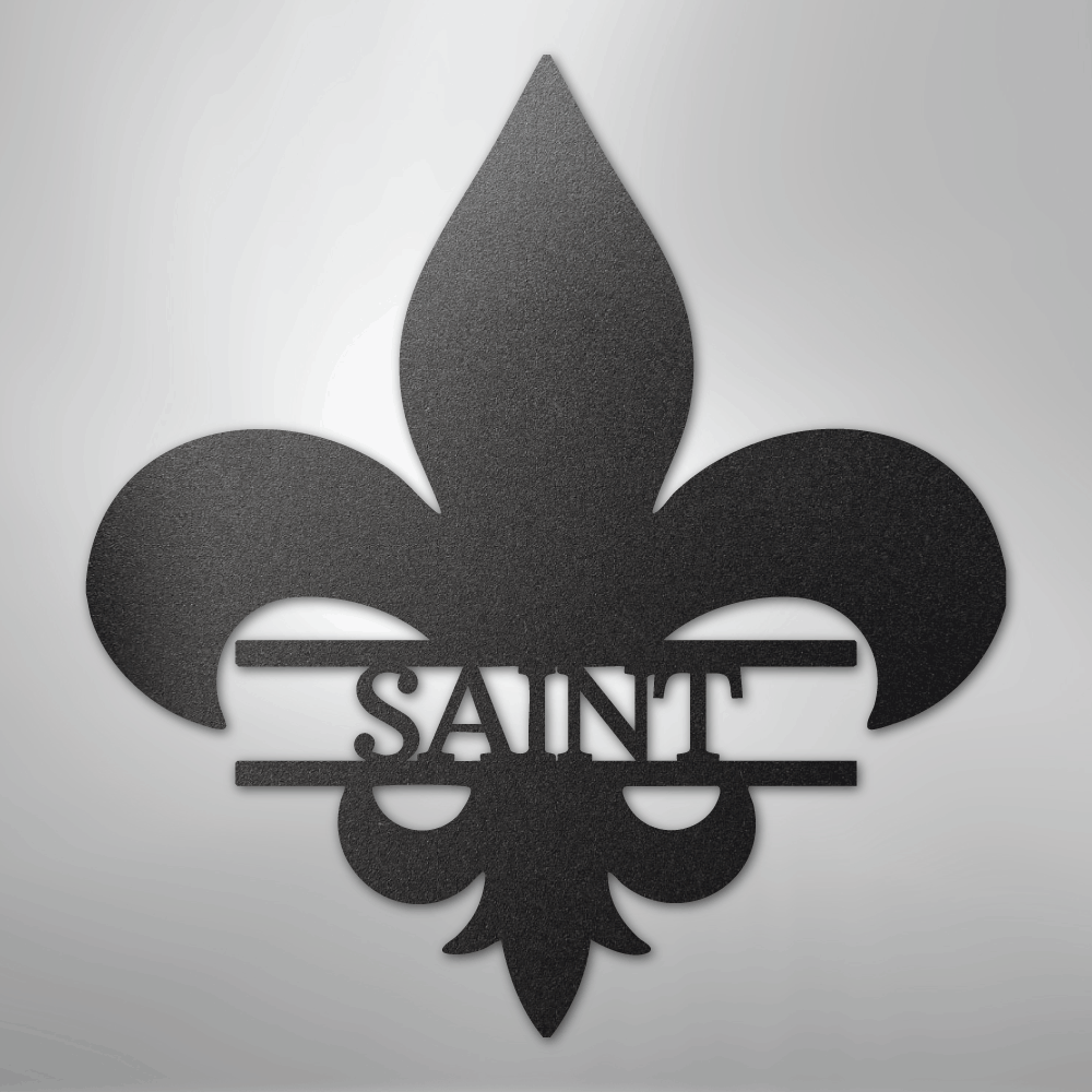 Classic Fleur De Lis Monogram - Steel Sign