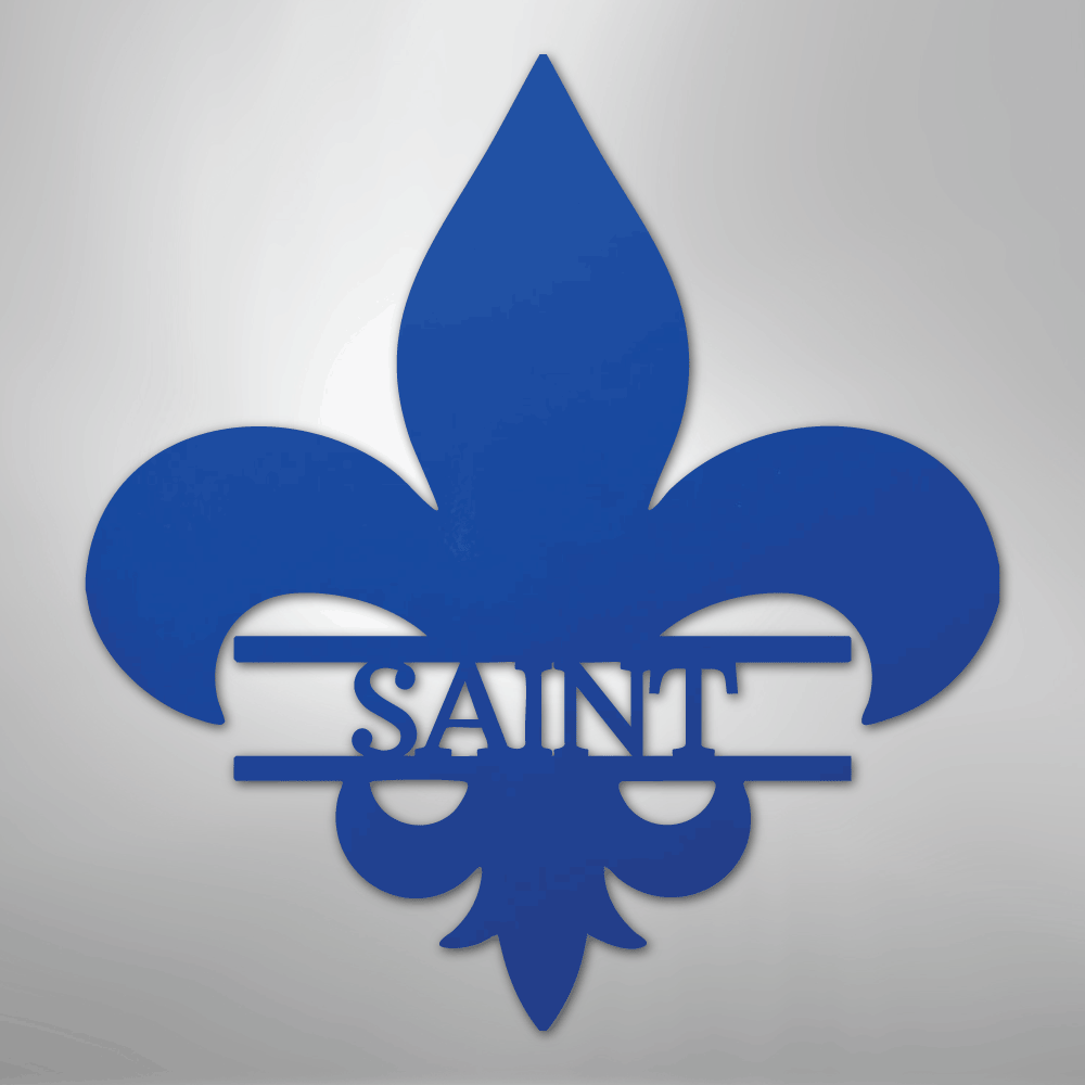 Classic Fleur De Lis Monogram - Steel Sign