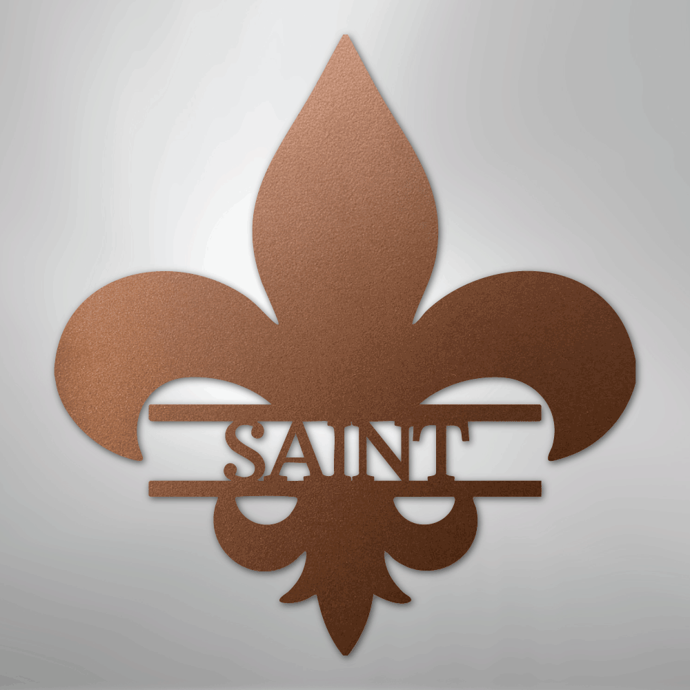 Classic Fleur De Lis Monogram - Steel Sign