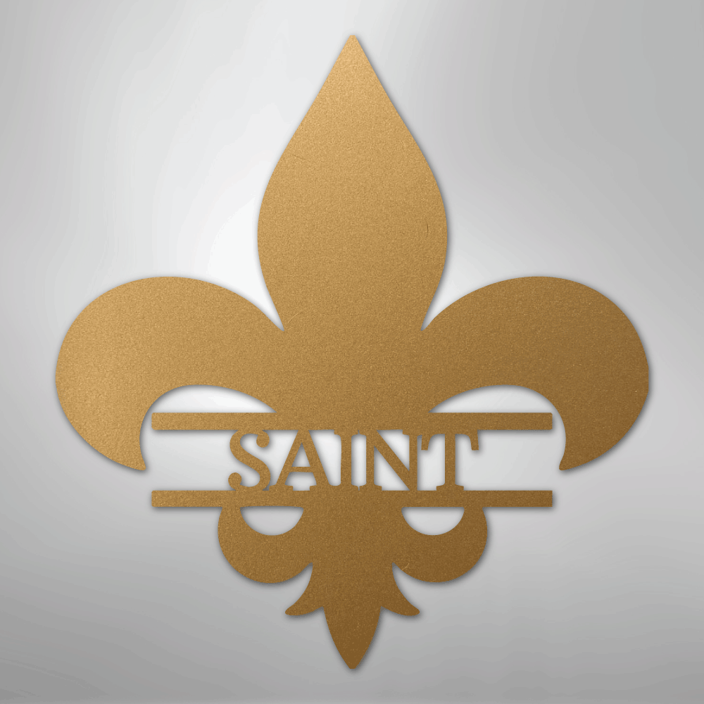 Classic Fleur De Lis Monogram - Steel Sign