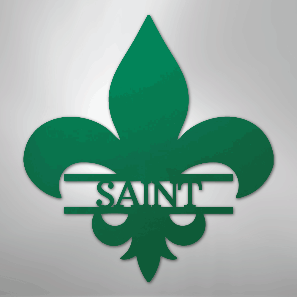 Classic Fleur De Lis Monogram - Steel Sign