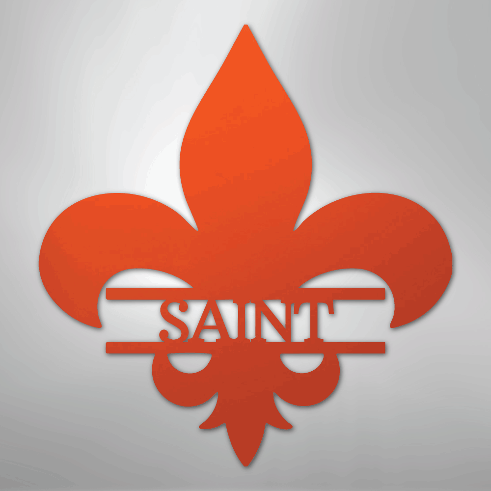 Classic Fleur De Lis Monogram - Steel Sign
