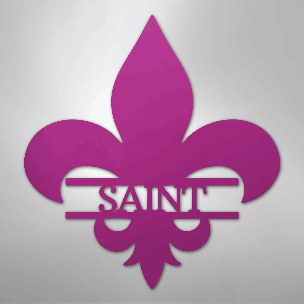 Classic Fleur De Lis Monogram - Steel Sign