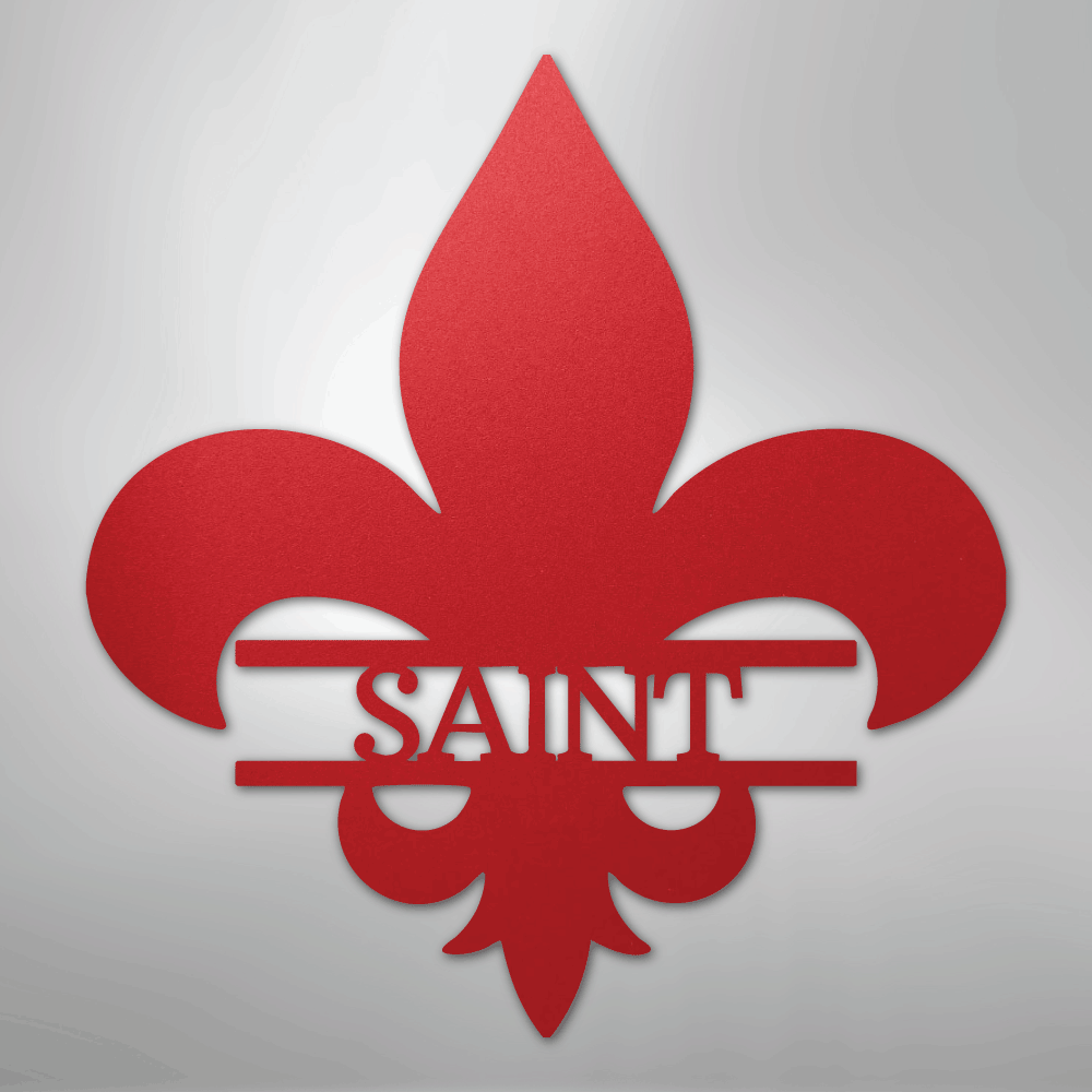 Classic Fleur De Lis Monogram - Steel Sign