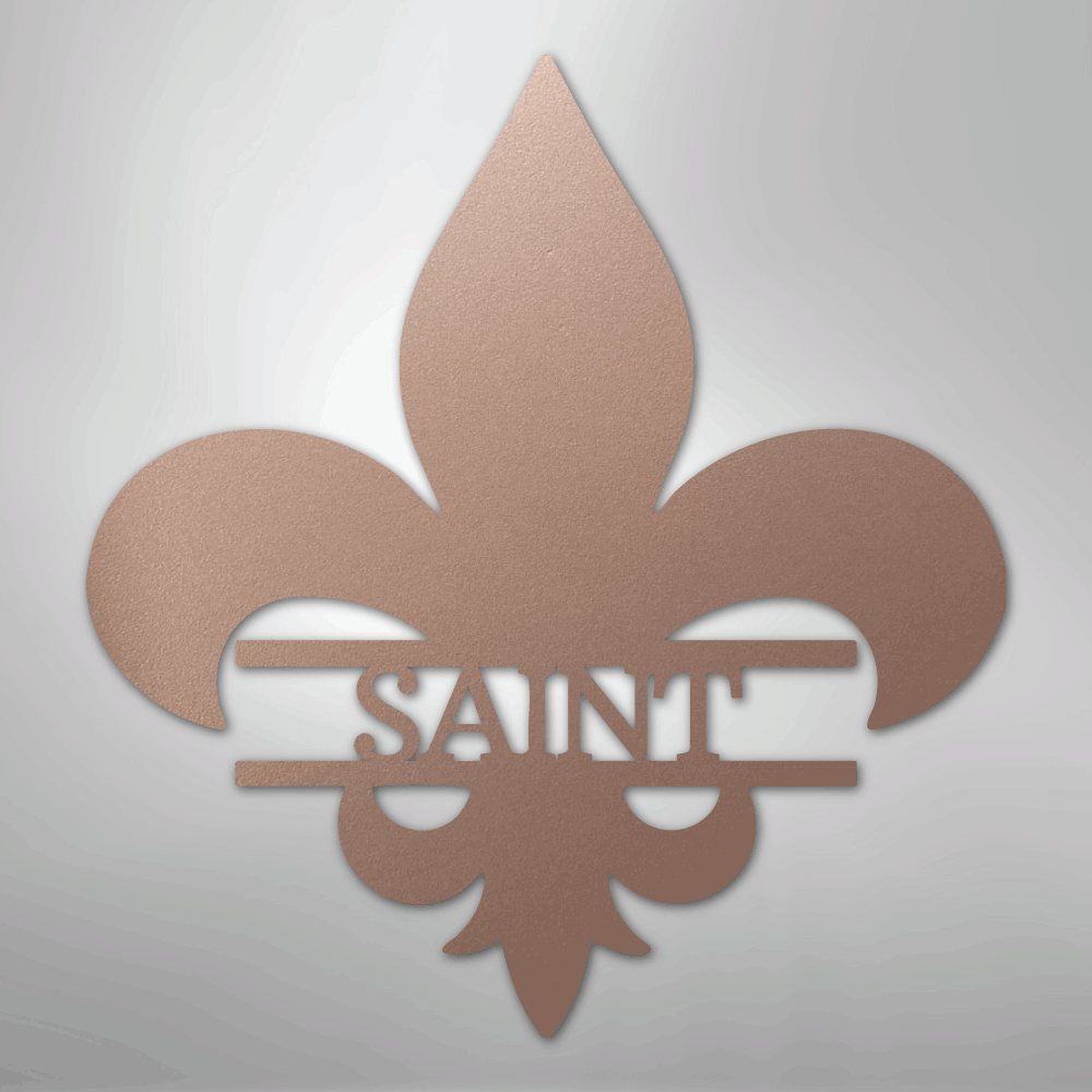Classic Fleur De Lis Monogram - Steel Sign