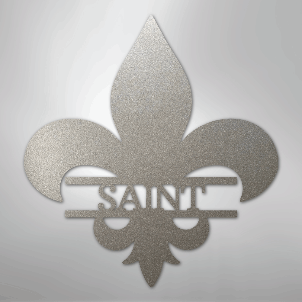 Classic Fleur De Lis Monogram - Steel Sign