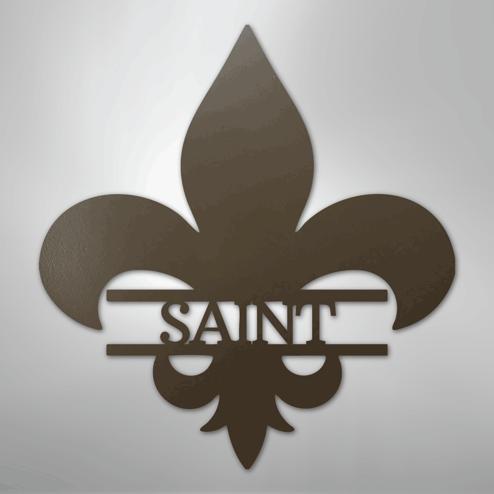 Classic Fleur De Lis Monogram - Steel Sign