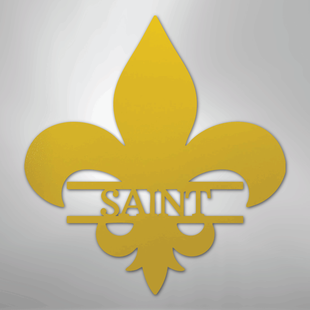 Classic Fleur De Lis Monogram - Steel Sign
